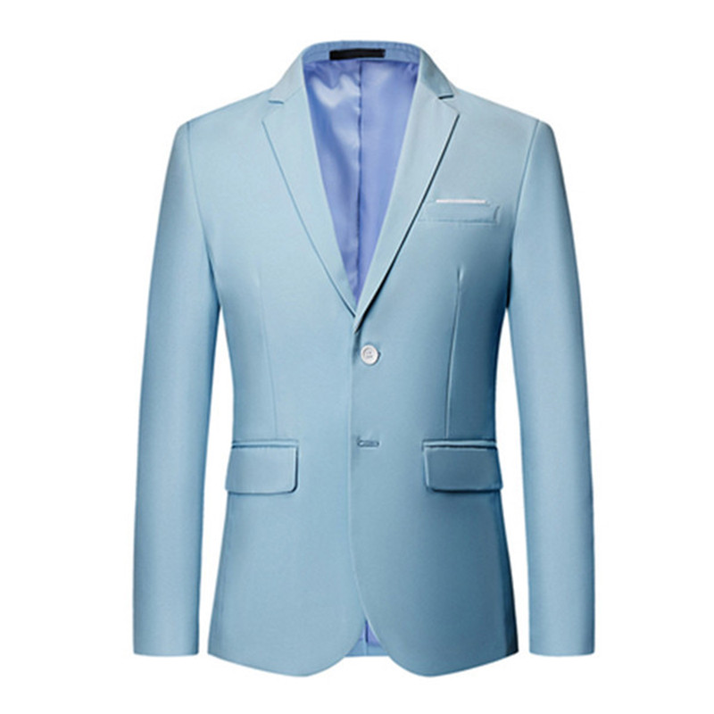 Ανδρικό μπλέιζερ γάμου για επαγγελματικούς γαμπρούς, ανδρικό κοστούμι κοστούμι με δύο κουμπιά με εγκοπή πέτο