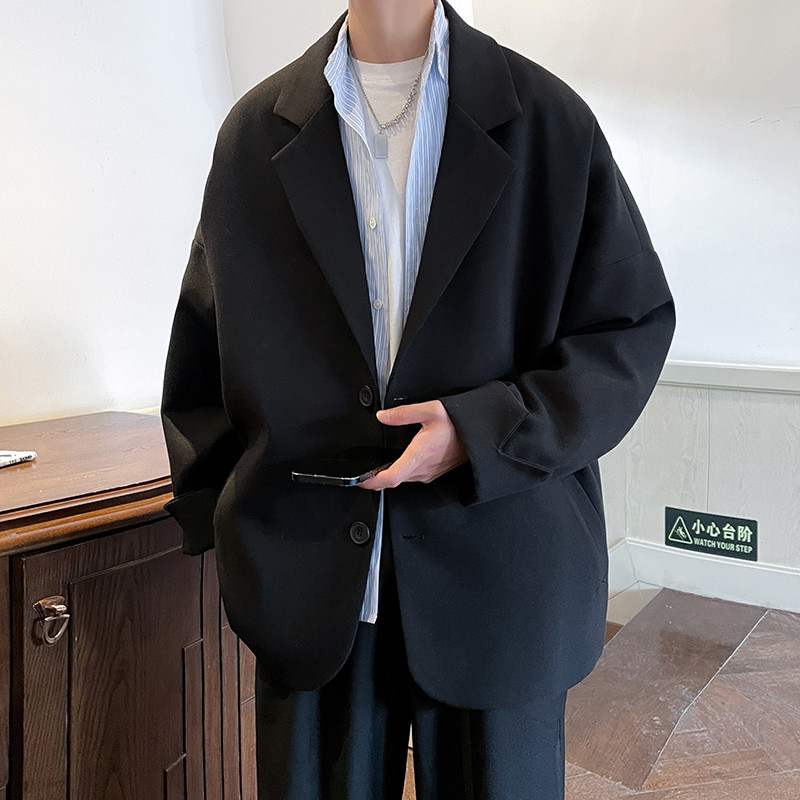 Sakoi u britanskom stilu Muškarci Slobodno vrijeme Trendi široki sakoi Muški retro dnevni Ins Ulična odjeća Jednostavna korejska gornja odijela