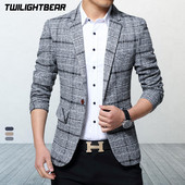 Novi muški blejzeri 4XL 5XL proljetni britanski stil Karirani muški vitki, debeli poslovno ležerni blejzer kaput muški sako Gornja odjeća AF603