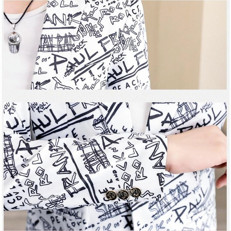 Muški blejzer Modna muška odjeća 2022. odijelo, kaput za zabave, ležerna uska jakna, odijelo s dugmadima, sako sa cvjetnim printom, muški