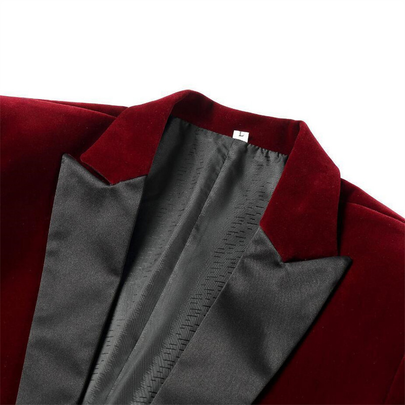 2023 Nou în Blazer pentru bărbați din catifea jachetă cu un singur piept, smoking de mire, rochie subțire de petrecere de nuntă, costum de afaceri casual pentru bărbați
