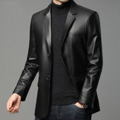 Άνοιξη 2023 Κλασική Μοτοσικλέτα Επιχειρηματικά Μαλακά Δερμάτινα Μπουφάν Ανδρικό Δερμάτινο Μπουφάν Χοντρό Moto Παλτό Casaco Masculino Plus Size