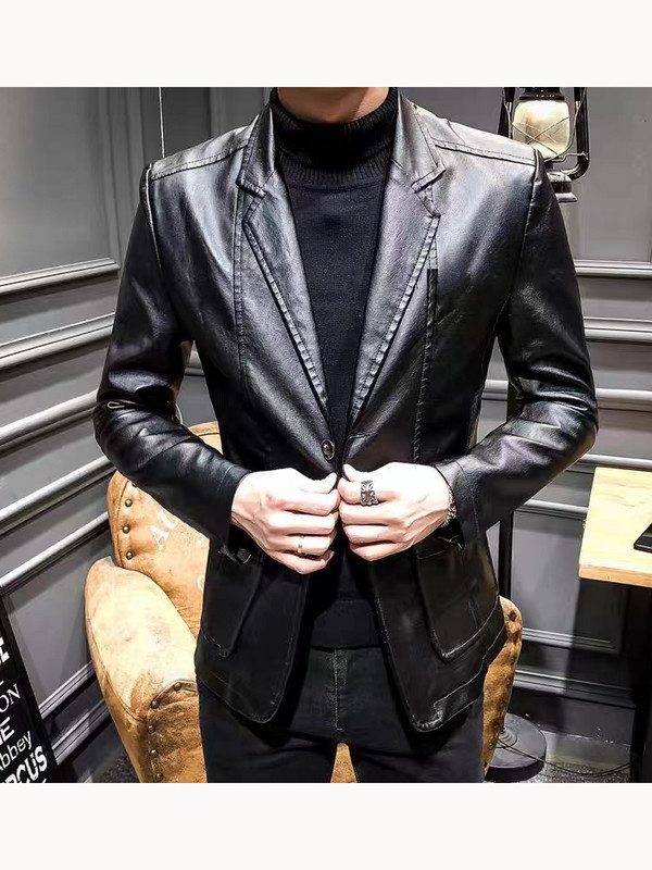 Άνοιξη 2023 Κλασική Μοτοσικλέτα Επιχειρηματικά Μαλακά Δερμάτινα Μπουφάν Ανδρικό Δερμάτινο Μπουφάν Χοντρό Moto Παλτό Casaco Masculino Plus Size