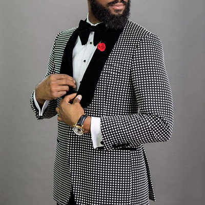 Engleska retro uzorak Muško ležerno odijelo Blazer Proljetni otvoreni ovratnik Poslovna vanjska odjeća Jesenska muška jakna s jednim gumbom Kaput