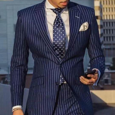 Engleska retro uzorak Muško ležerno odijelo Blazer Proljetni otvoreni ovratnik Poslovna vanjska odjeća Jesenska muška jakna s jednim gumbom Kaput