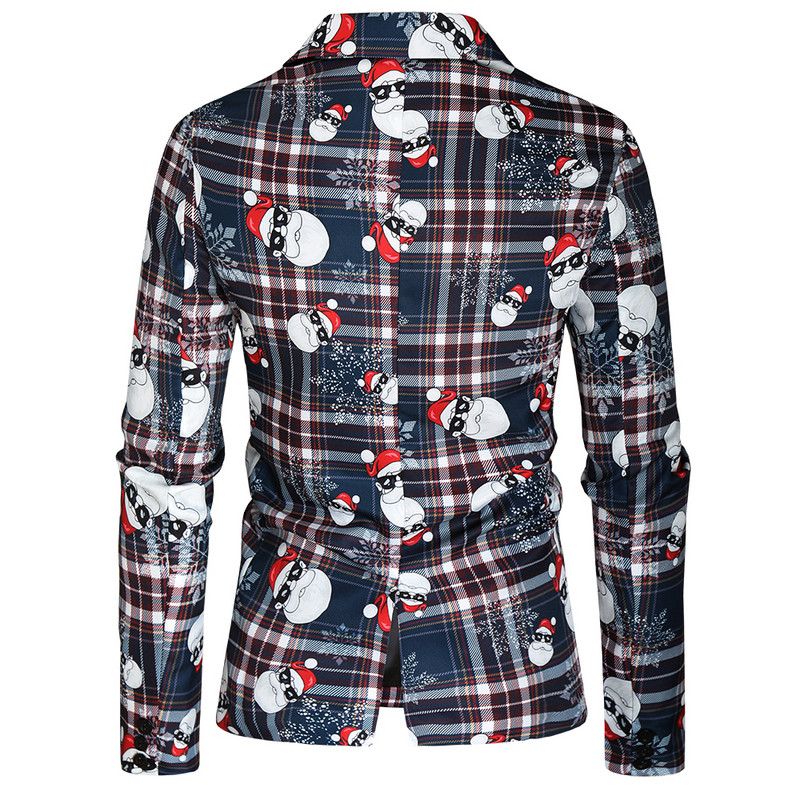 3D-prindiga jõuluülikonnad meeste pikkade varrukatega bleiserid, talveprinditud muusikaga meeste naljakas jakk