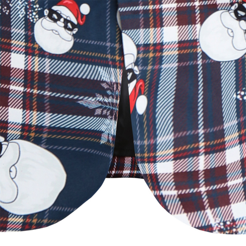 3D-prindiga jõuluülikonnad meeste pikkade varrukatega bleiserid, talveprinditud muusikaga meeste naljakas jakk