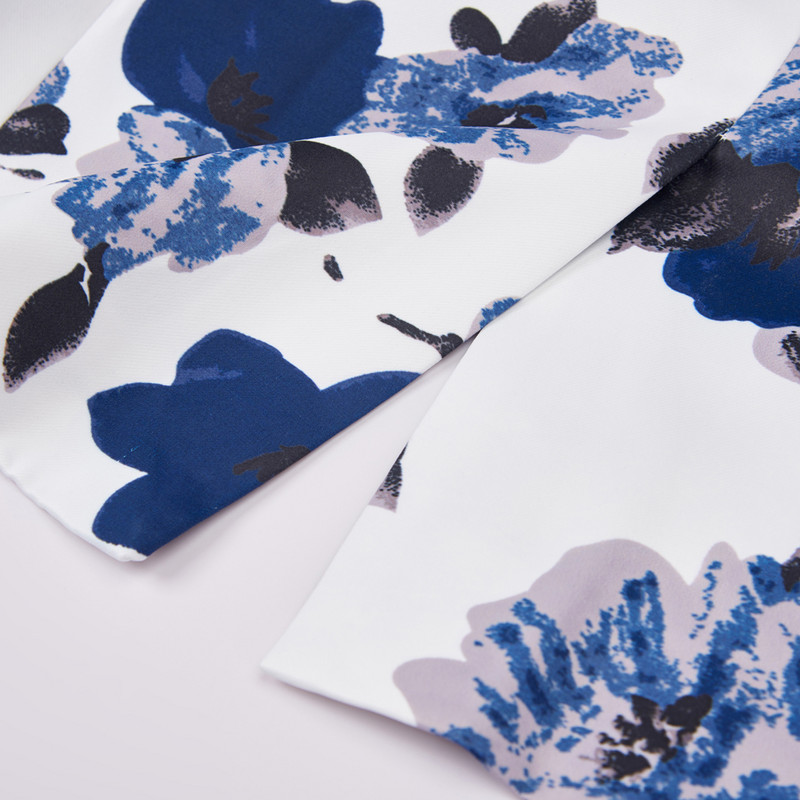 Ανδρικά λευκά σακάκια 2022 Κοστούμια με λεπτή εφαρμογή για άντρες Επαγγελματικό επίσημο παλτό Ανδρικό μπλε λουλούδια Μπουφάν γάμου Ανδρικό παλτό μόδας