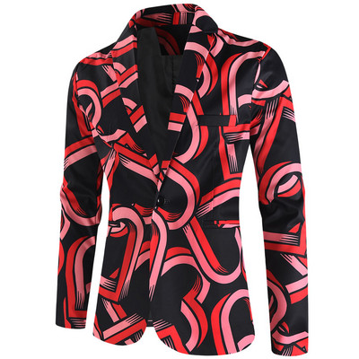 Šareni muški blejzer plus veličina 4XL kostim Homme Moda 3D točkasti print Odijela Jakne Svečane haljine Kaput Steampunk muška odjeća