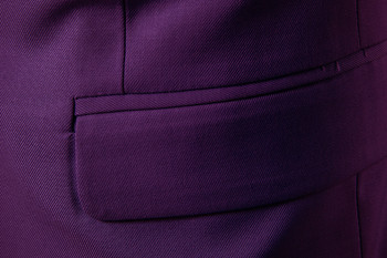 Мъжки лилав тесен костюм с едно копче Блейзър 2023 Пролет Нова сватба Бизнес смокинг Блейзър Яке Мъжки костюм Homme Mariage 6XL