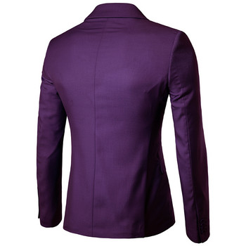 Ανδρικό μωβ κοστούμι με ένα κουμπί με λεπτή εφαρμογή Blazer 2023 Άνοιξη Νέος Γάμος Business Tuxedo Blazer Jacket Ανδρική στολή Homme Mariage 6XL