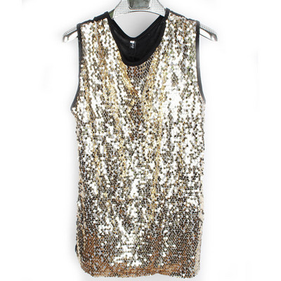 Blizgantis auksinis blizgučiais blizgučiais papuoštas švarkas, vyriškas naktinis klubas, išleistuvių kostiumas, vyriškas kostiumas, kostiumas, skirtas dainininkams