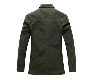 Ανοιξιάτικο ανδρικό 2022 100% βαμβάκι Casual Blazer Ανδρικό μάρκα Military Jacket Blazers Ανδρικό κοστούμι Παλτό Ανδρικό σακάκι Masculino
