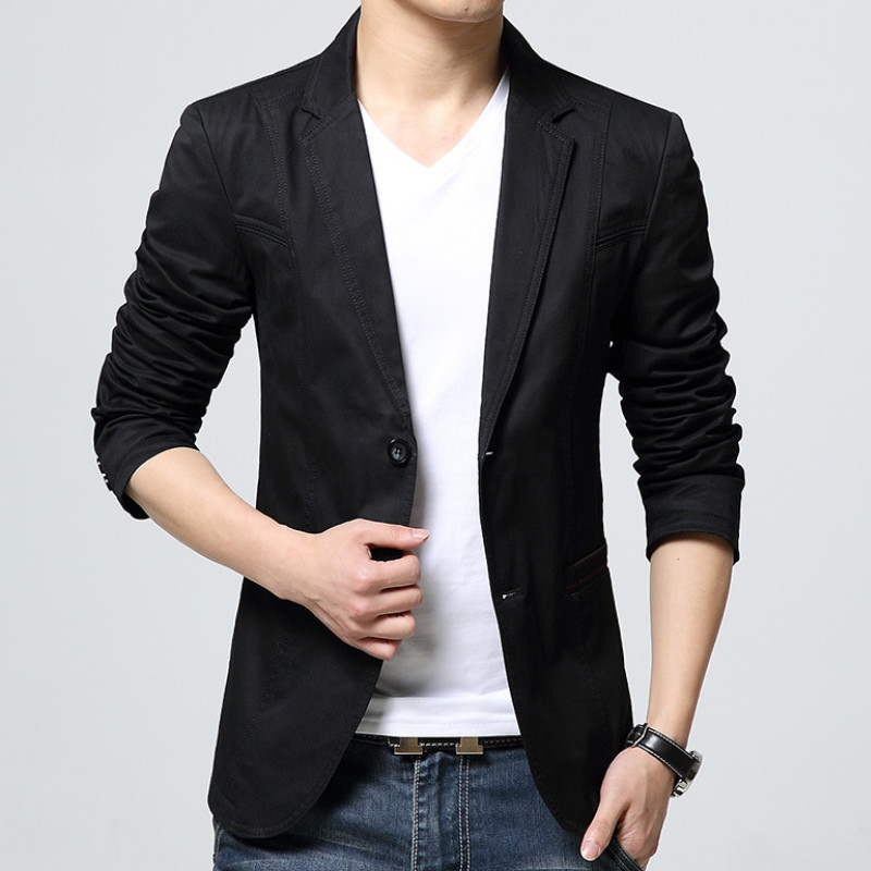 Ανδρικά 2023 Ανοιξιάτικο και Φθινοπωρινό Leisure Washed Cotton Blazer Slim-fit Casual Blazer Βαμβακερό παλτό Business Blazer Ανδρικά ρούχα