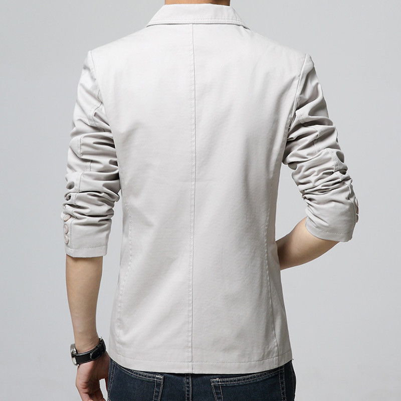 Ανδρικά 2023 Ανοιξιάτικο και Φθινοπωρινό Leisure Washed Cotton Blazer Slim-fit Casual Blazer Βαμβακερό παλτό Business Blazer Ανδρικά ρούχα