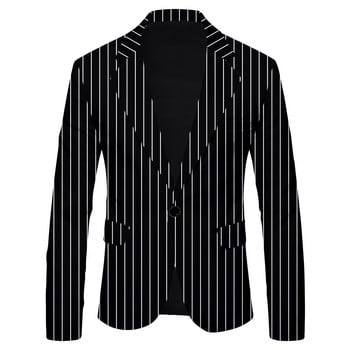 Επώνυμα ανδρικά ριγέ πουά casual blazers Μόδα φθινοπωρινής άνοιξης Slim κοστούμι Blazer Masculino ανδρικές μπλούζες Homme