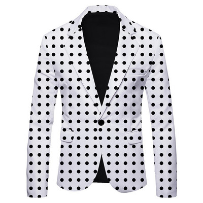 Επώνυμα ανδρικά ριγέ πουά casual blazers Μόδα φθινοπωρινής άνοιξης Slim κοστούμι Blazer Masculino ανδρικές μπλούζες Homme