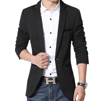 Марка мъжки ежедневен блейзър 2023 есен нова мода тънък бизнес костюм палто джентълмен висококачествено мъжко облекло Homme M~5XL