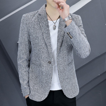 Ανδρικό μικρό κοστούμι φθινοπωρινό μπουφάν Κορεατικού στυλ Νεανικό Slim-fit Όμορφο περιστασιακό μονό κοστούμι Μοντέρνο ανοιξιάτικο και φθινόπωρο Top All-mat