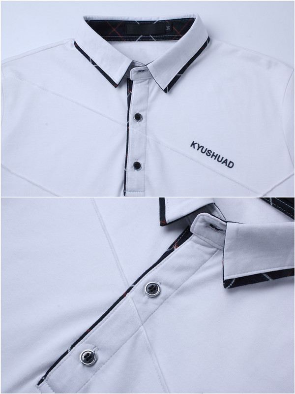 Meeste polosärk Sügisnööbiga Kaubamärk Meeste pikkade varrukatega polosärk vabaaja meeste särk Kleit Polosärgid Suures suuruses 3XL 4XL 5XL