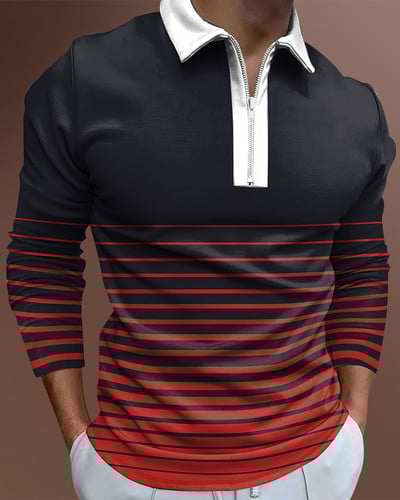 Ανδρικά casual φθινοπωρινά μακρυμάνικα μπλουζάκια πόλο ανδρικά ανδρικά μπλουζάκια με φερμουάρ Μπλούζες Street Golf Ρούχα Μονόχρωμα Ανδρικά Ρούχα 2022