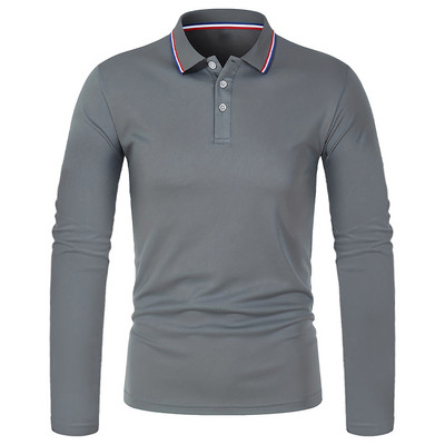 2023 Muška polo majica dugih rukava Proljeće Jesen Sportska golf majica za trčanje na otvorenom Uredski posao Prozračna muška košulja Dropshipping