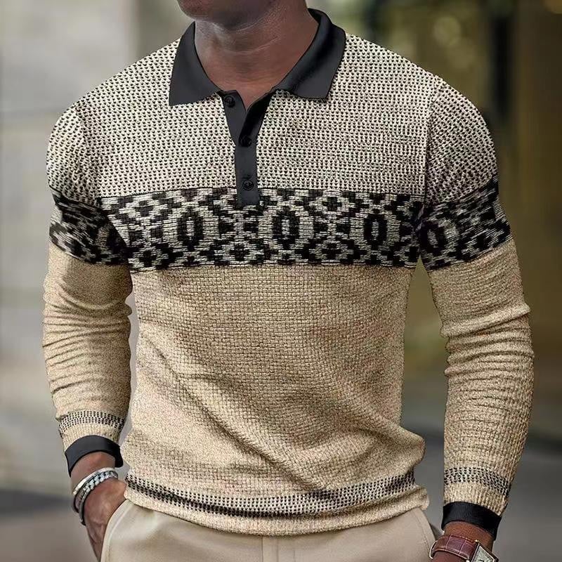 Κλασικής ποιότητας μακρυμάνικο μπλουζάκι πόλο 2023 Άνοιξη και Φθινόπωρο Νέα Μόδα Breathable Casual Business Ανδρικό T-Shirt