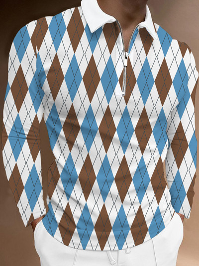 S-5XL muške ležerne jesenske polo majice dugih rukava muške muške majice s patentnim zatvaračem muške majice ulična golf odjeća Odjeća za muškarce 2022.