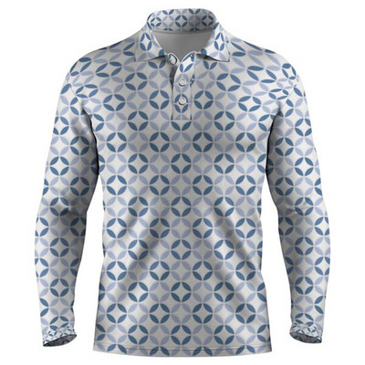 Kevadsuvine meeste vabaaja pikkade varrukatega polosärk