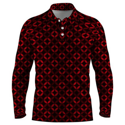 Kevadsuvine meeste vabaaja pikkade varrukatega polosärk