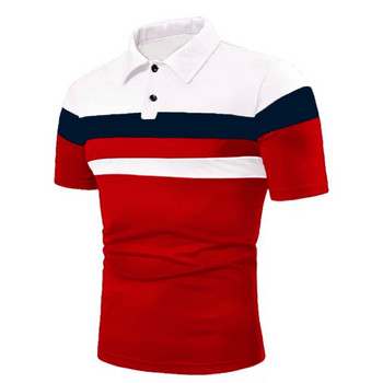 Νέο ανοιξιάτικο μπλουζάκι πόλο 2023 για ανδρικά μακρυμάνικα αθλητικά ρούχα Casual φαρδιά ριγέ Polo Homme ανδρικά μπλουζάκια MY906