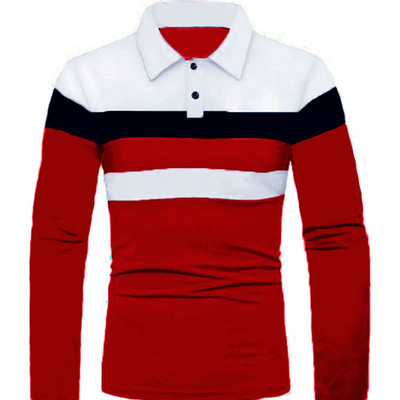 2023. aasta uus kevadine polo-T-särk meestele pikkade varrukatega mood Spordirõivad vabaaja laia triibuline polo, reväär, meeste topsid, riided MY906