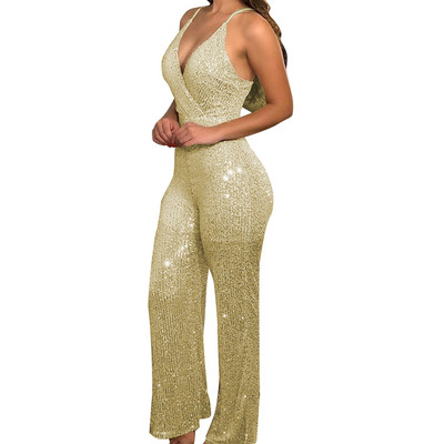 Ženska jednobojna ljetna večernja haljina bez rukava s V izrezom bez leđa d88