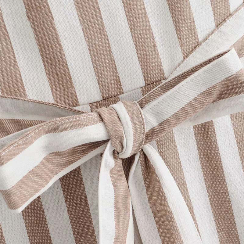 HStar γυναικείες κομψές ριγέ λινές ολόσωμες φόρμες παπιγιόν λουριά λουράκια πλαϊνό φερμουάρ φαρδύ πόδι γυναικείες ρετρό φόρμες