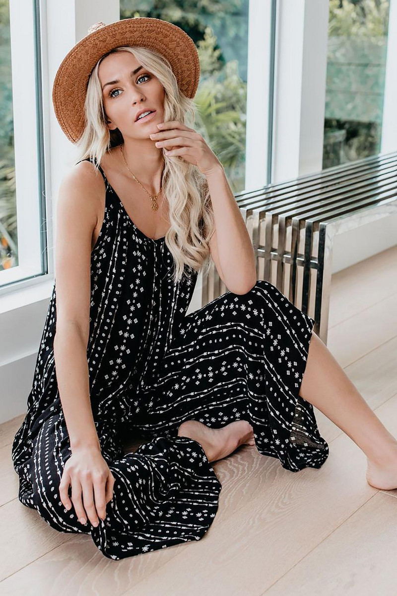 Plavi/ružičasti/smeđi/crni leopard podesivi kombinezon Ženski ljetni seksi široke hlače bez rukava s V izrezom, dugi kombinezoni