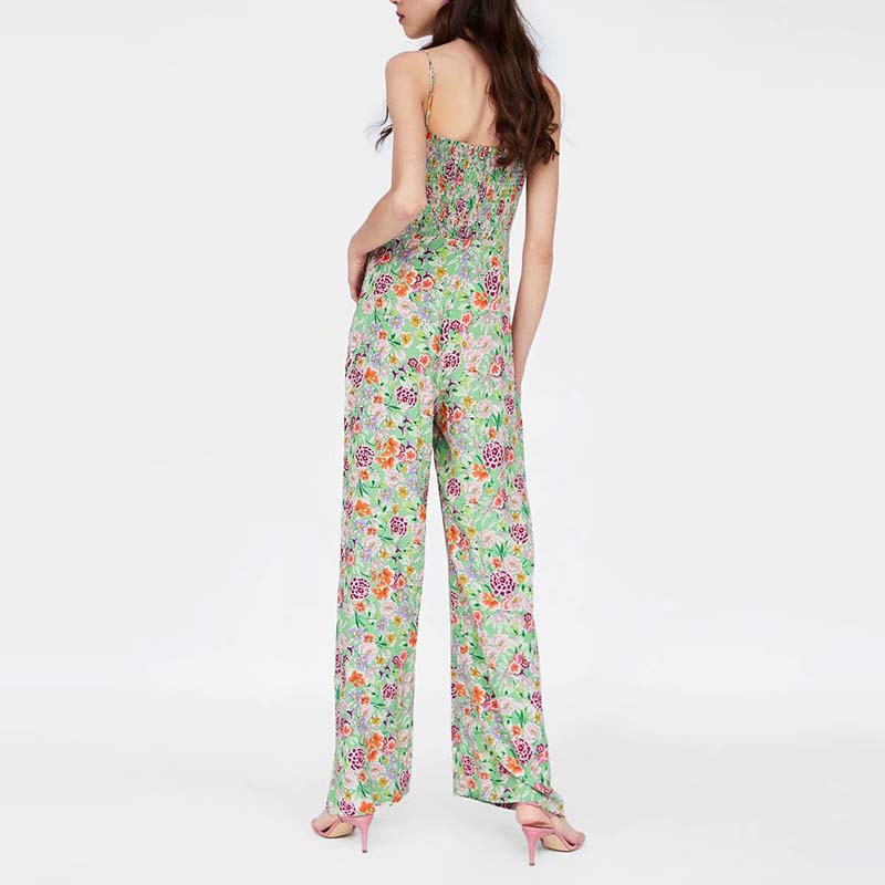 HStar Γυναικείες καλοκαιρινές αμάνικές φόρμες Boho Vintage Floral Γυναικεία ελαστική φόρμα Casual Holiday Lady Beach Rompers