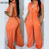 Γυναικεία φόρμα με ίσιο γιακά 2023, αμάνικο, βαθύ V λαιμόκοψη με ίσιο πόδι