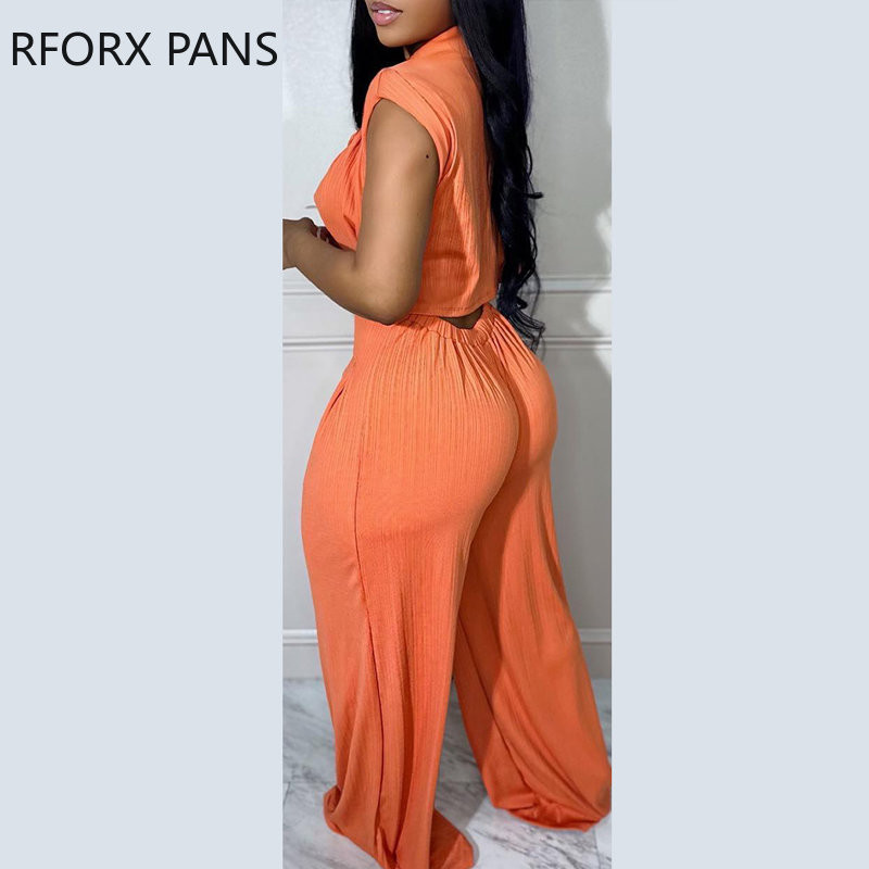 Γυναικεία φόρμα με ίσιο γιακά 2023, αμάνικο, βαθύ V λαιμόκοψη με ίσιο πόδι