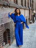 Kaheosaline naiste komplekt 2023 tänavastiilis ühevärviline moodne V-kaelusega nöörpükste komplekt Elegantne naiste komplekt