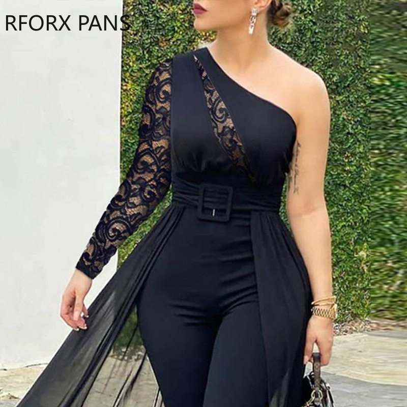 Naiste tugeva kontrastsusega võrgust ja pitsist plaaster Elegantne Daigonal kraega kõhn seksikas kombinesoon