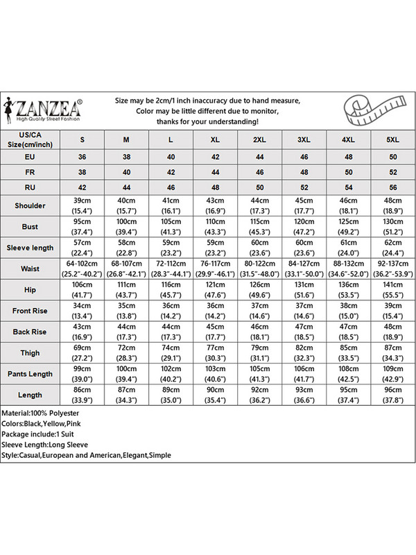 Mood Solid 2tk püksikomplektid naiste nööbid, pikk särk, dressiülikond ZANZEA vabaaja elastse vöökohaga pika pükste ülikond pühade kaelusega komplekt