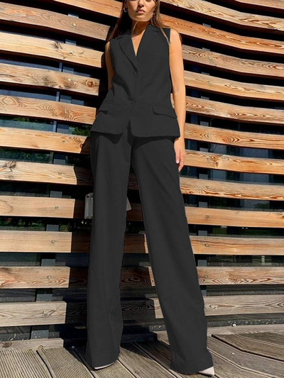 ZANZEA Fashion 2tk püksikomplektid naiste roosad vestid tänavarõivad dressid Elegantsed elastse vöökohaga pükste komplektid suvised sobivad komplektid