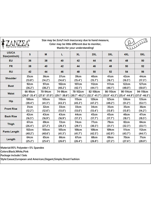 ZANZEA Fashion 2tk püksikomplektid naiste roosad vestid tänavarõivad dressid Elegantsed elastse vöökohaga pükste komplektid suvised sobivad komplektid