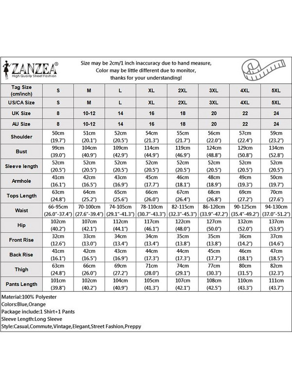 ZANZEA naiste trükitud komplektid, vabad tänavariided, puhkerõivad, pikkade varrukatega pluus ja vabad püksid, vabaaja komplekt, spordidressid