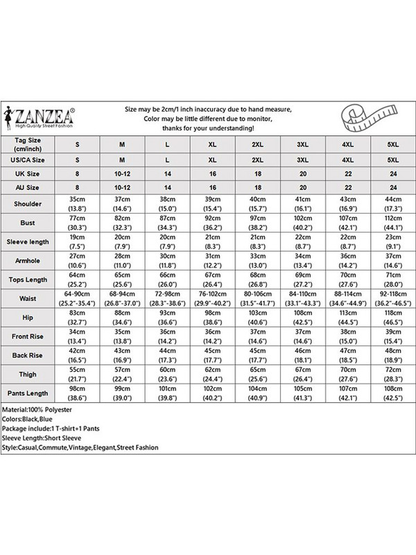 Ženska modna odjeća Ležerna plisirana majica kratkih rukava Kompleti od 2 komada ZANZEA 2023 Ljetna ulična odjeća Trenirke Visokog struka Hlače