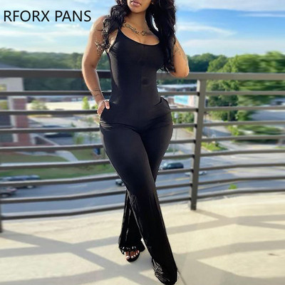 Naiste 2023. aasta varustus, U-kaelusega varrukateta tasku disainiga kombinesoon igapäevane kandmine