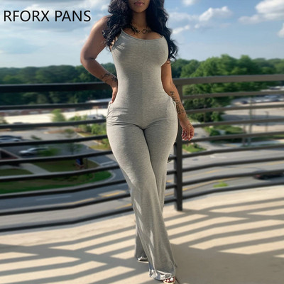 Naiste 2023. aasta varustus, U-kaelusega varrukateta tasku disainiga kombinesoon igapäevane kandmine