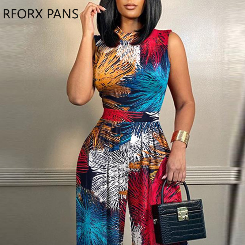 Ženska odjeća 2023. Širok kombinezon širokih nogavica s grafičkim printom