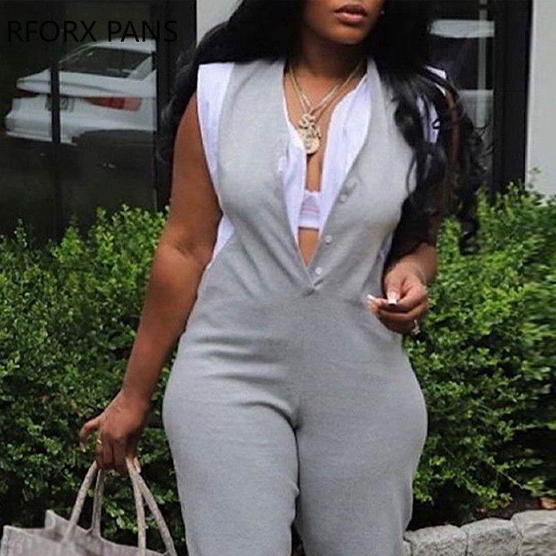 Γυναικεία κομψή αμάνικη φόρμα με κουμπιά με πάτσγουορκ μέχρι τον αστράγαλο