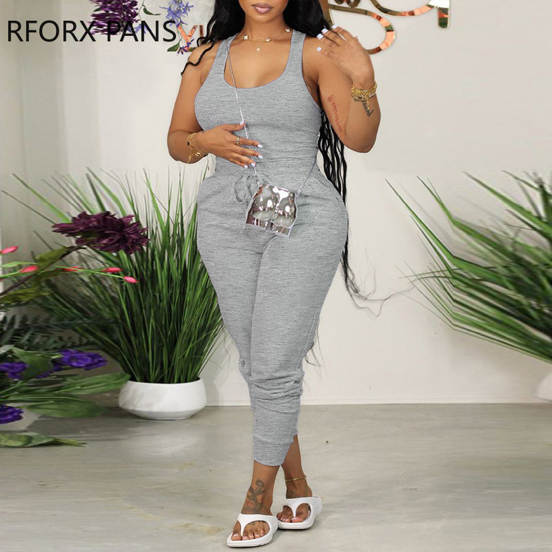 Γυναικείες κομψές σέξι φόρμες με κορδόνια, αμάνικα